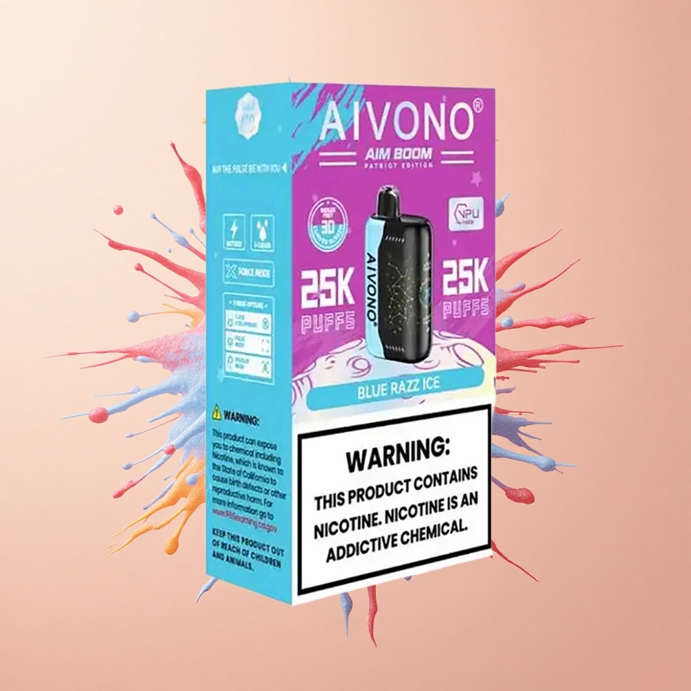 Aivono Aim Boom 25000 Gelo de Framboesa Azul 28ml 650mAh