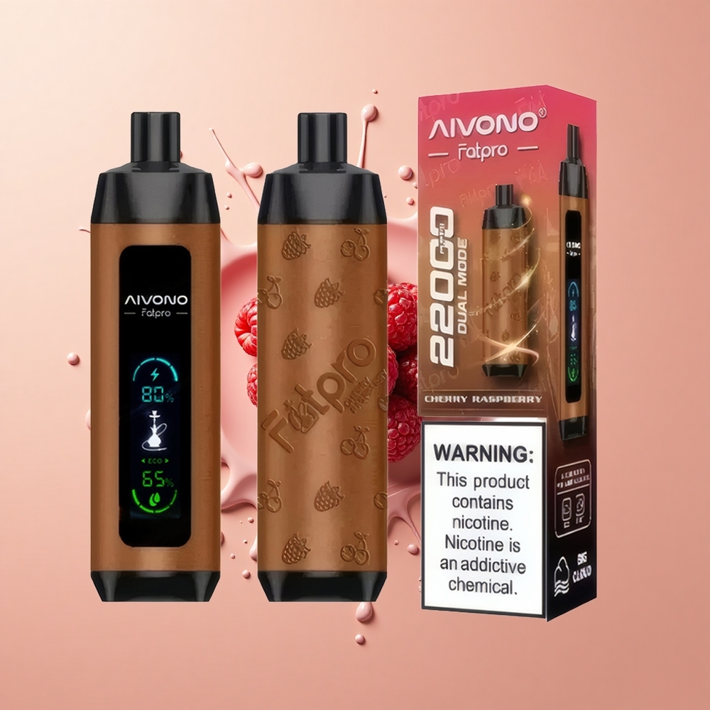 Aivono Aim Fatpro 22000 Cereja Framboesa com Glicerina Vegetal e Modo Duplo