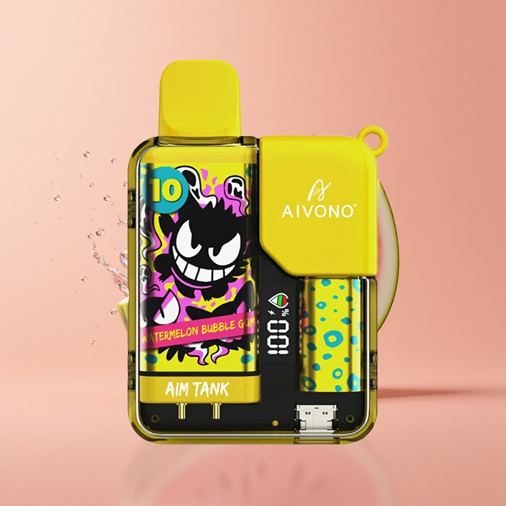 Aivono Aim Tank 9500 Chiclete de Melancia com LCD e 5 Nicotina