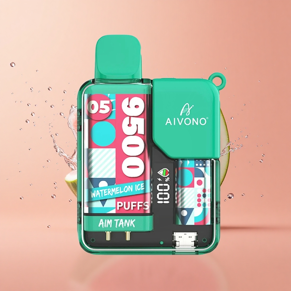 Aivono Aim Tank 9500 Melancia Gelo com LCD e 18ml