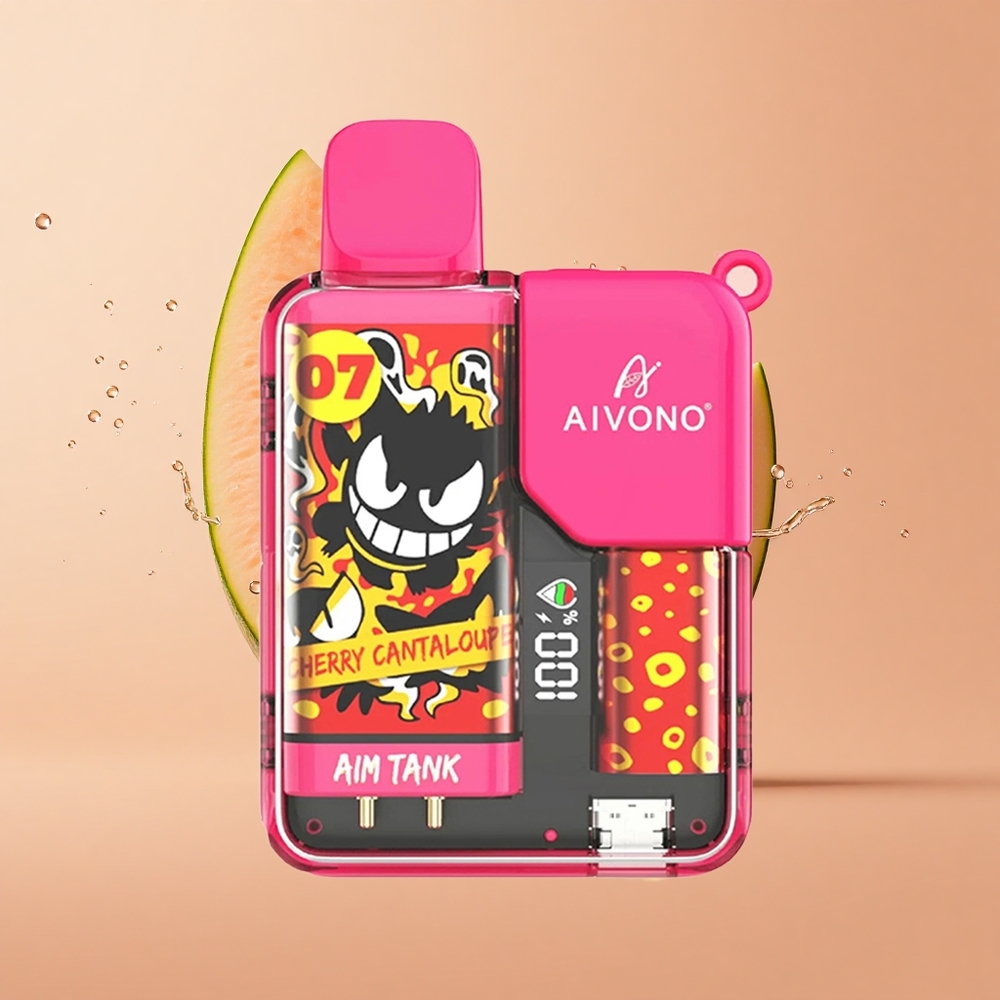 Aivono Aim Tank 9500 Melão Cereja com LCD e 18ml