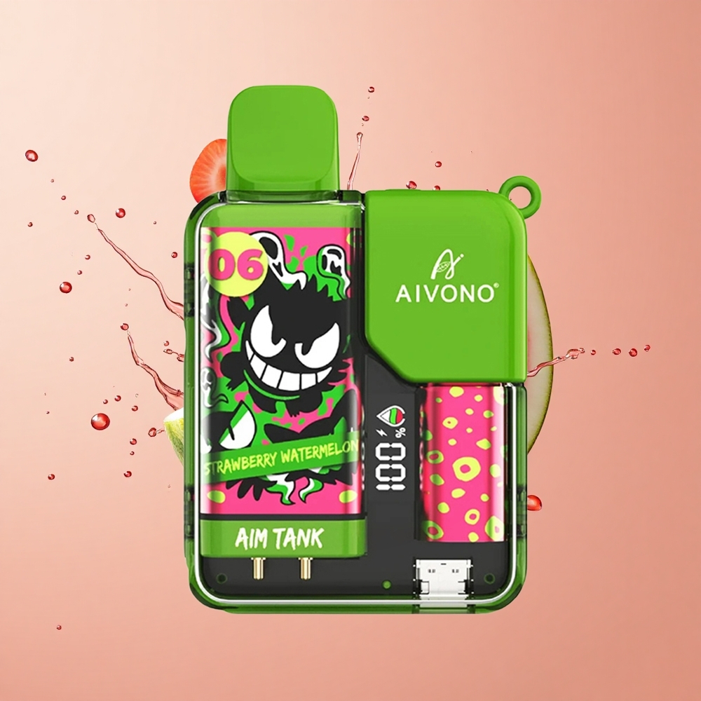 Aivono Aim Tank 9500 Morango Melancia com 18ml e 650mAh
