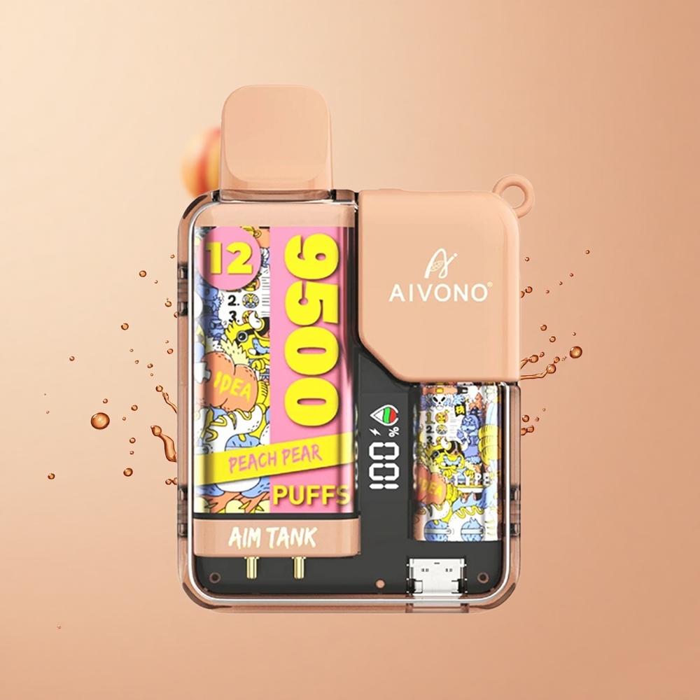 Aivono Aim Tank 9500 Pêra Pêssego com 18ml e 650mAh