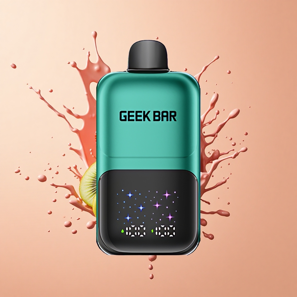 GEEK BAR 2GO 20ml 50000 Morango  Kiwi com Tela Interativa e Bateria Recarregável