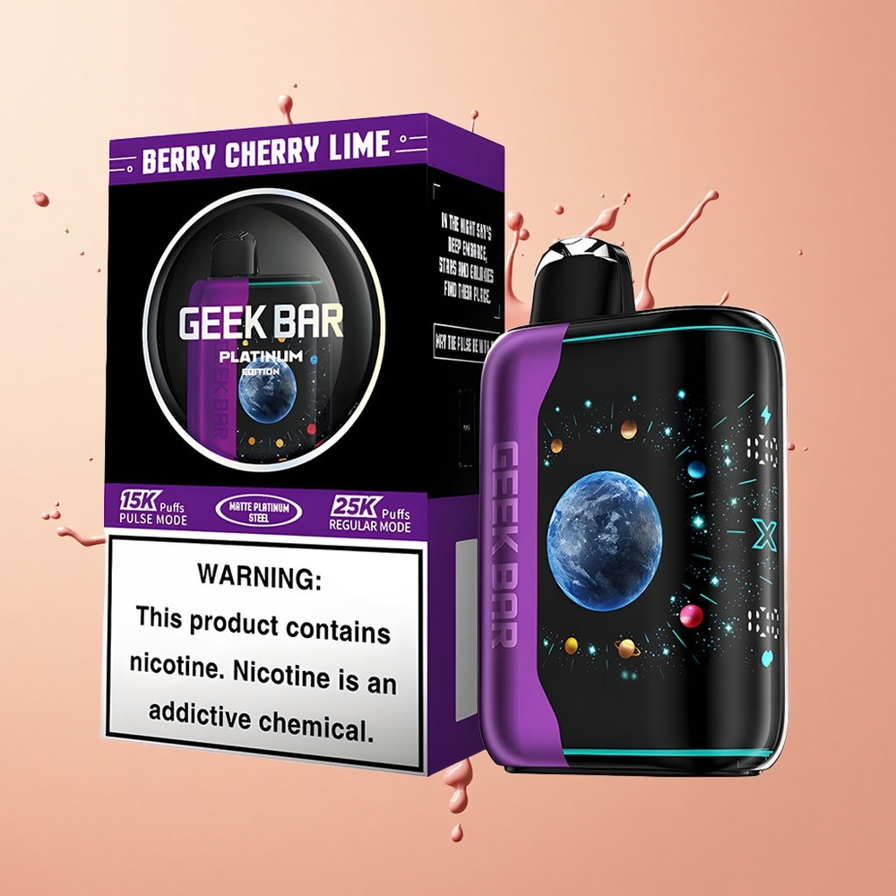 GEEK BAR Platinum Edition 25000 Cereja Lima Silicone Dinâmico 20mL