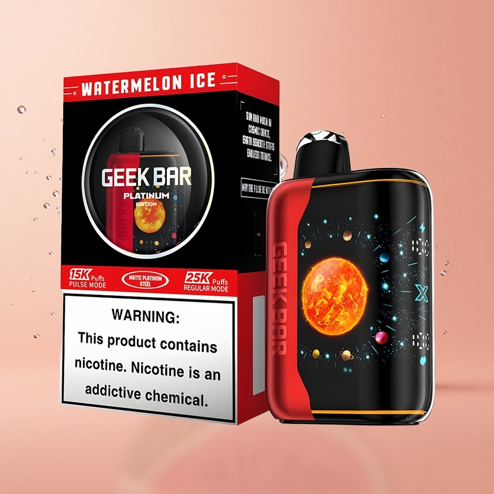 GEEK BAR Platinum Edition 25000 Melancia Gelo com Carga Rápida e 2 Nicotina