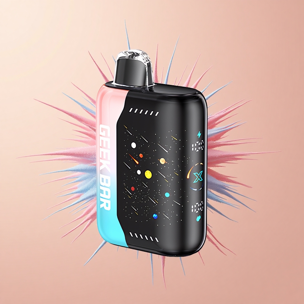 GEEK BAR Pulse X 42K Puffs Meteor Edition Rosa  Azul com Tela Curva 3D e Carga Rápida