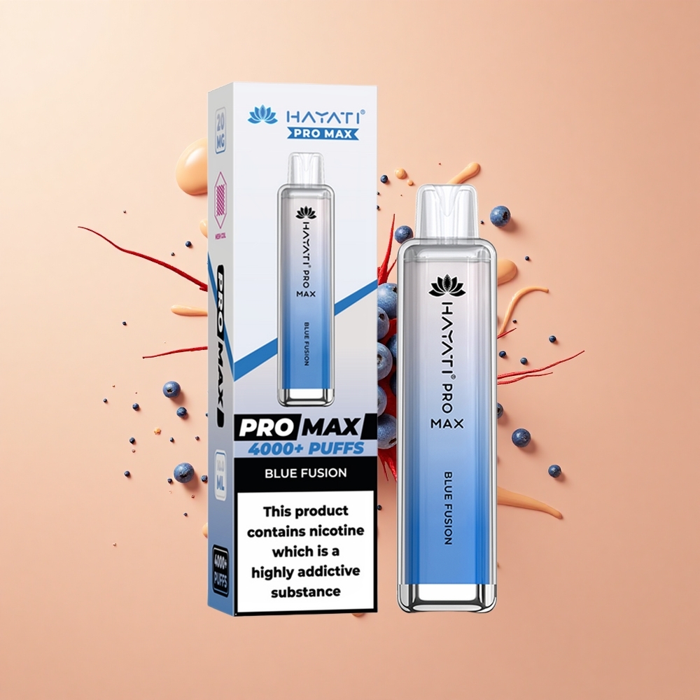 Hayati Pro Max 4000 Fusão Azul Dupla Recarregável