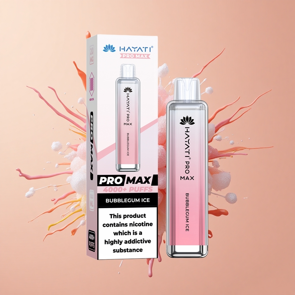 Hayati Pro Max 4000 Goma de Mascar Gelo Recarregável 5 Nicotina