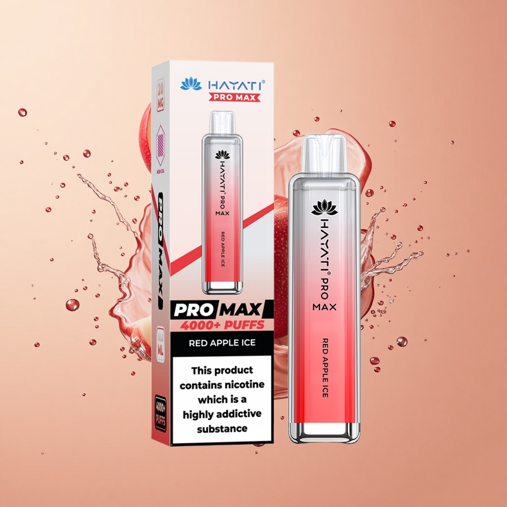 Hayati Pro Max 4000 Maçã Vermelha Gelo com 2ml e Recarregável