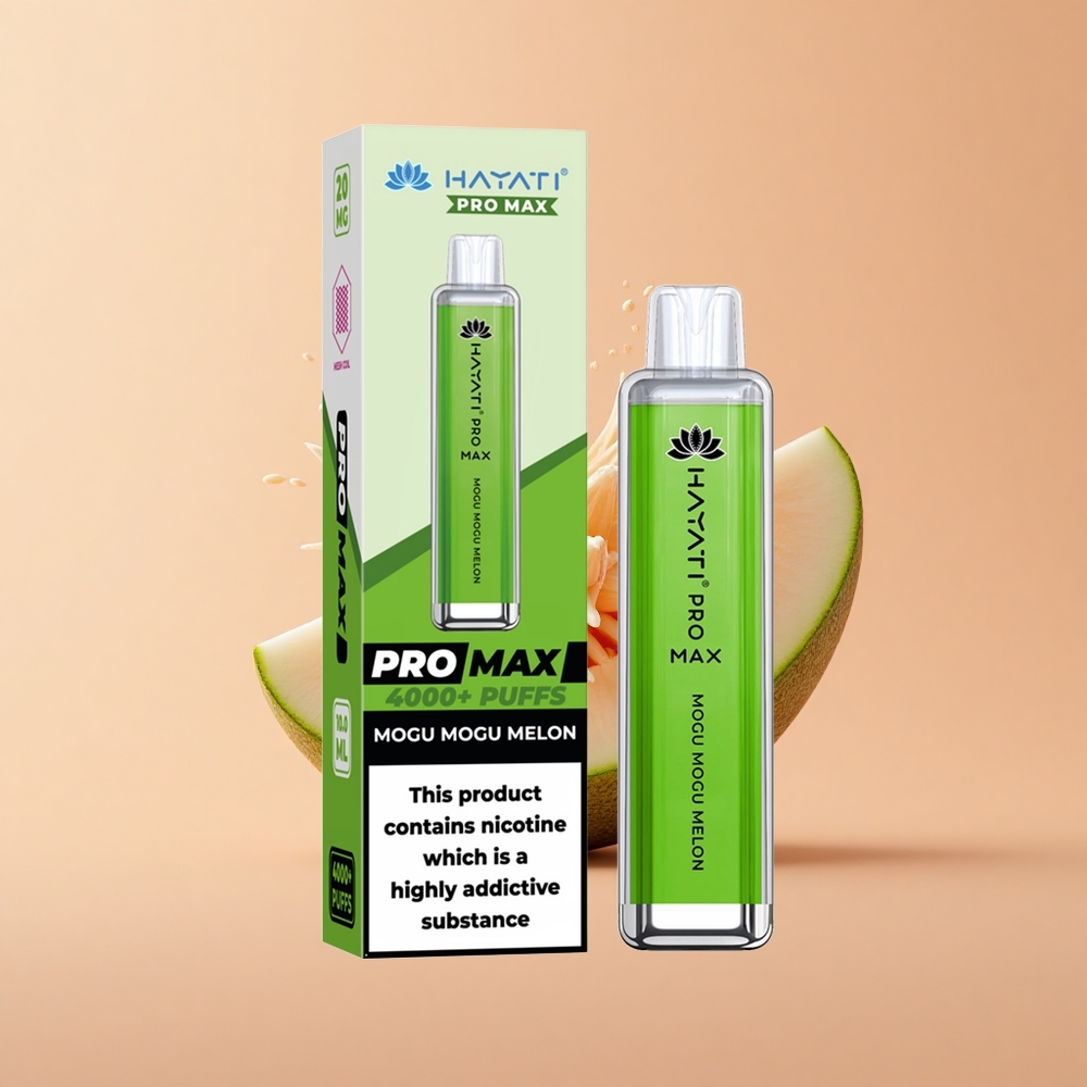 Hayati Pro Max 4000 Melão Mogu Mogu Recarregável e Cristalino