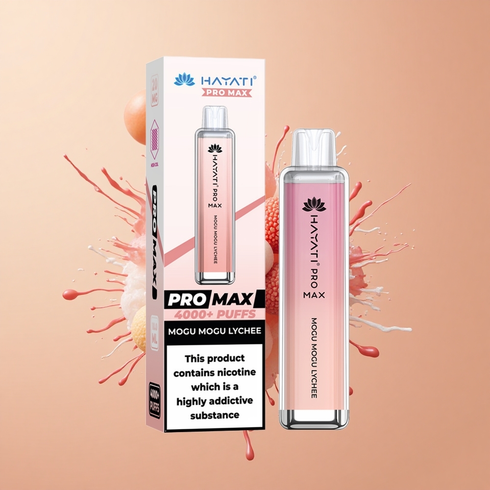 Hayati Pro Max 4000 Mogu Mogu Lychee Bateria Recarregável e LED Brilhante