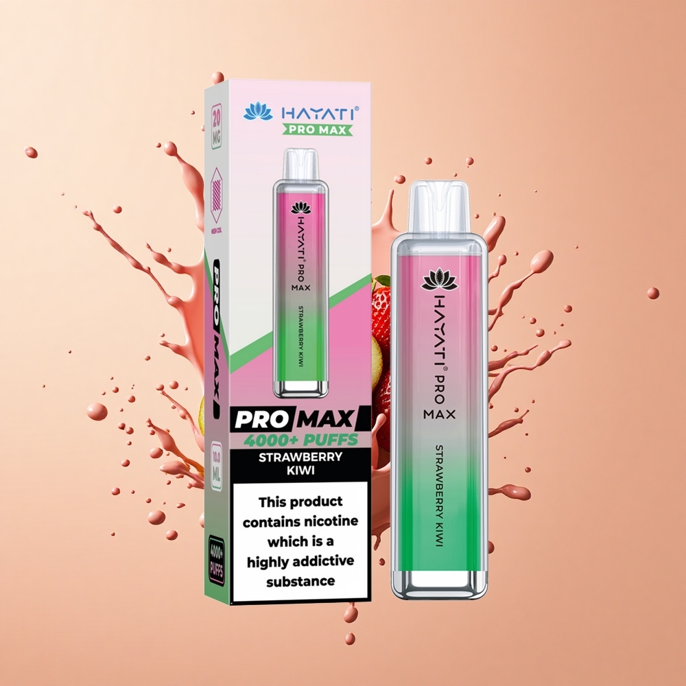 Hayati Pro Max 4000 Morango Kiwi 2 5 Nicotina Recarregável