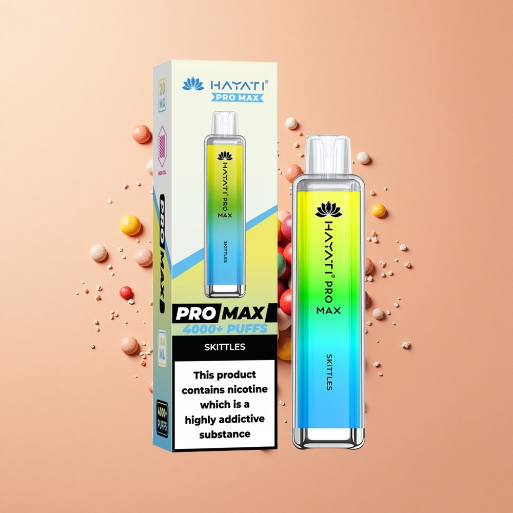 Hayati Pro Max 4000 Skittles Pro Recarregável com LED