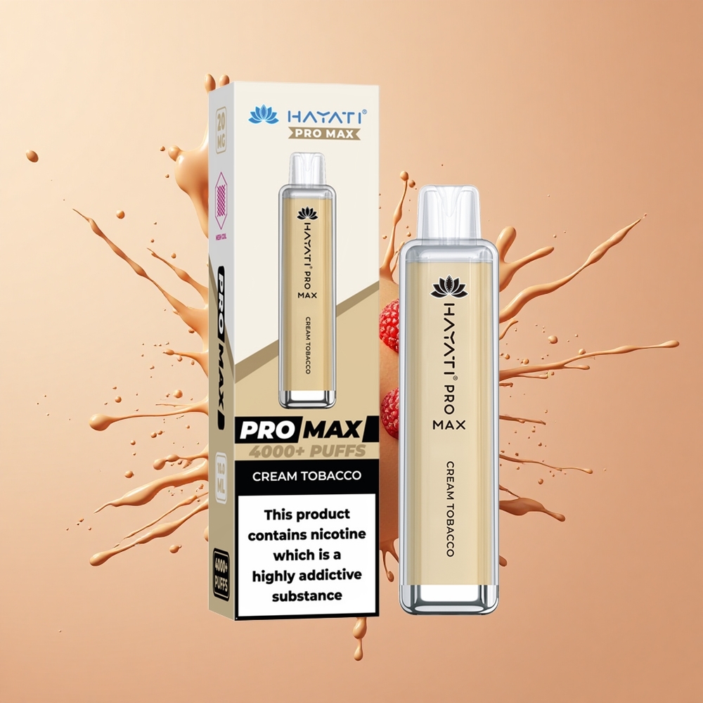 Hayati Pro Max 4000 Tabaco Cremoso Recarregável com LED