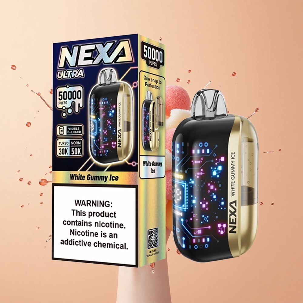 NEXA Ultra 50000 Goma Branca Gelo 50K com 20ml e 5 de Nicotina