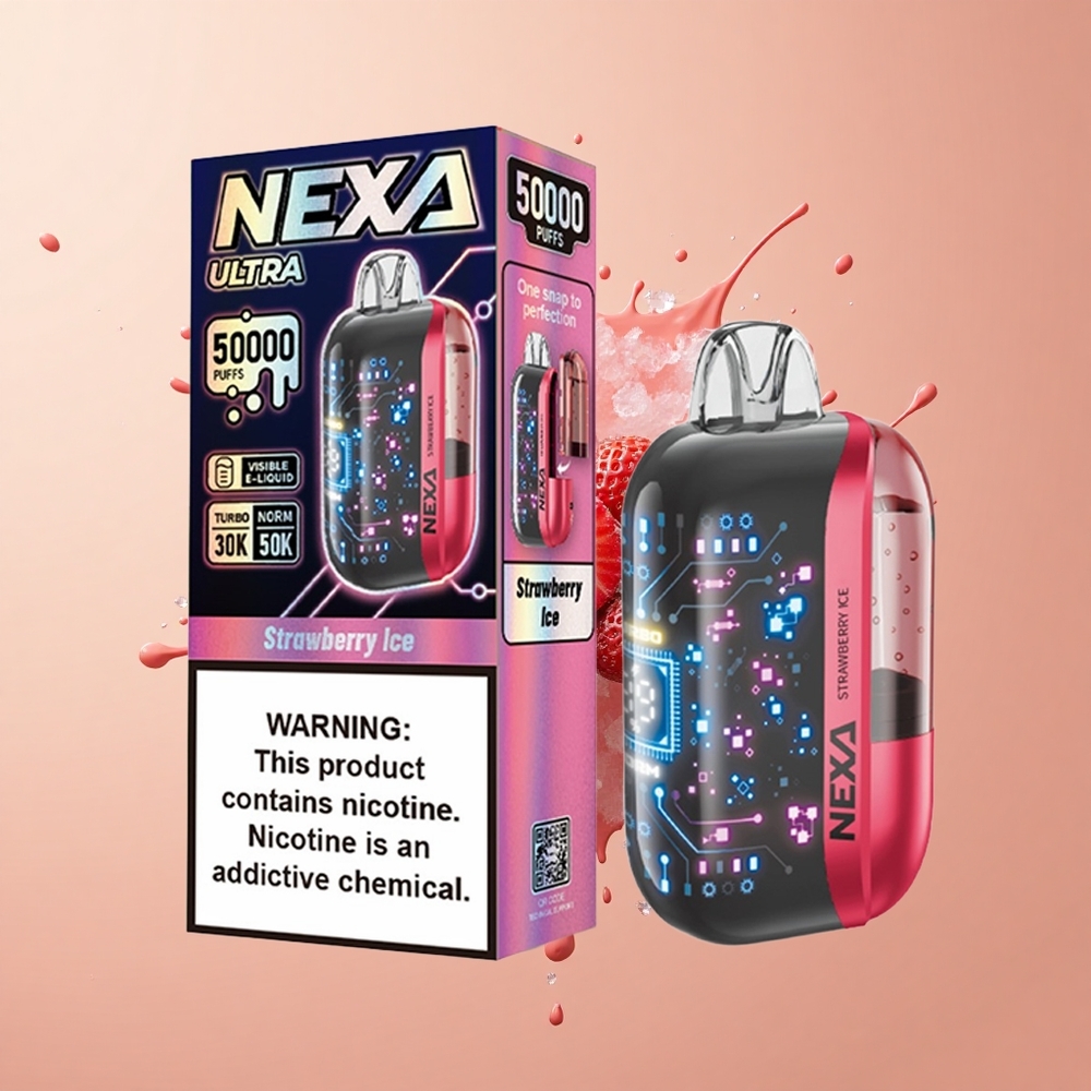 NEXA Ultra 50000 Morango Gelo com 20ml e 5 de Nicotina
