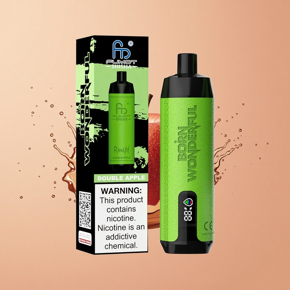 RandM Fumot Shisha 10000 Maçã Dupla com Indicador LED e Bateria 850mAh