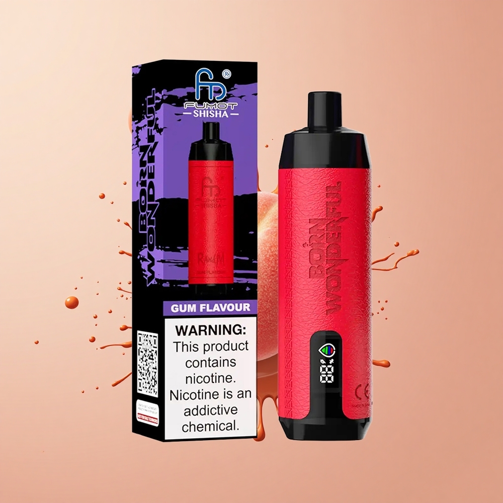 RandM Fumot Shisha 10000 Vape Descartável Sabor Chiclete com LED e 06ohm