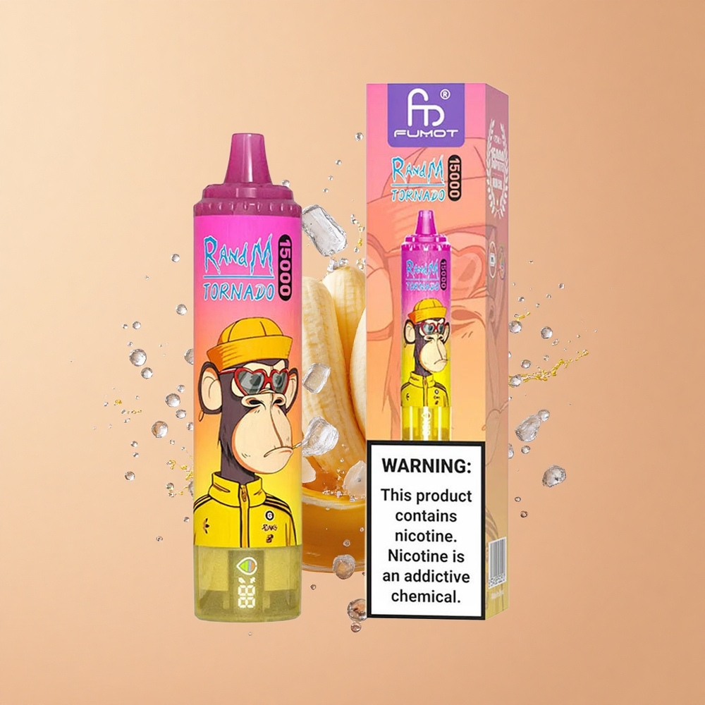 RandM Fumot Tornado 15000 Gelo de Banana 25ml 850mAh Mesh