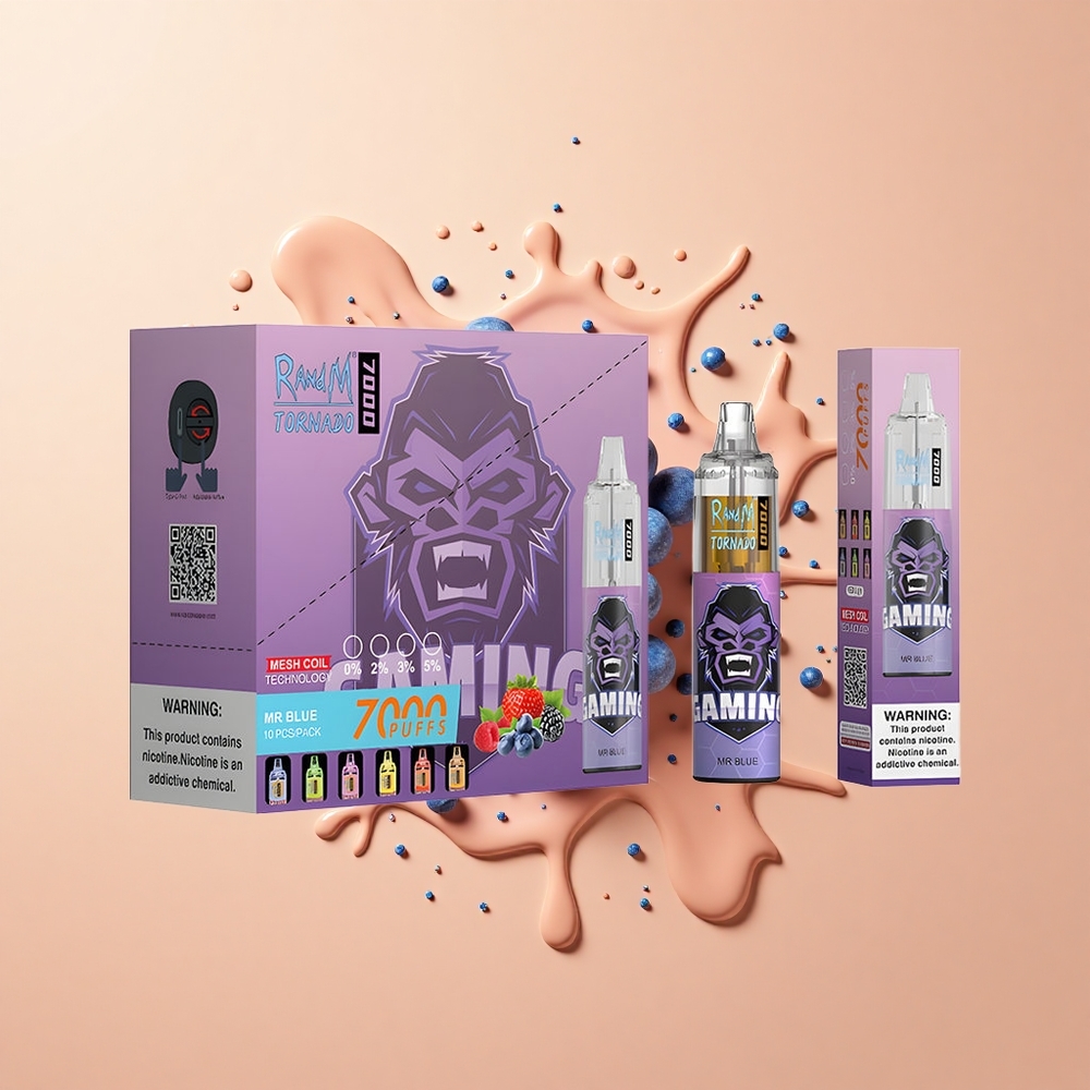 RandM Fumot Tornado 7000 Dr Azul 14 ML Bobina em Malha