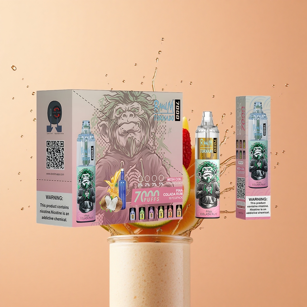 RandM Fumot Tornado 7000 Rum Colada de Pina com E-líquido 14 ML e Coil Mesh