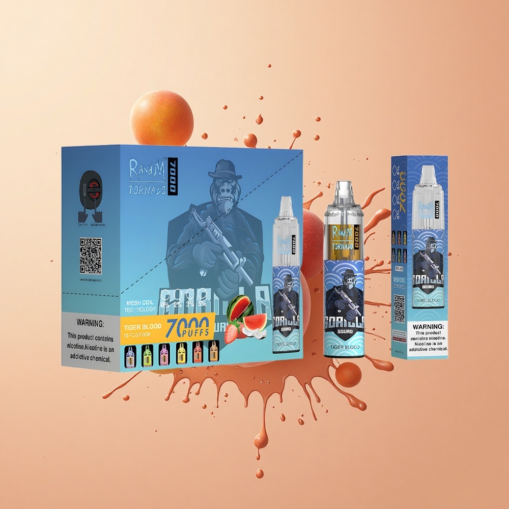 RandM Fumot Tornado 7000 Sangue de Tigre 14 ML Tipo-C com Ajuste de Ar