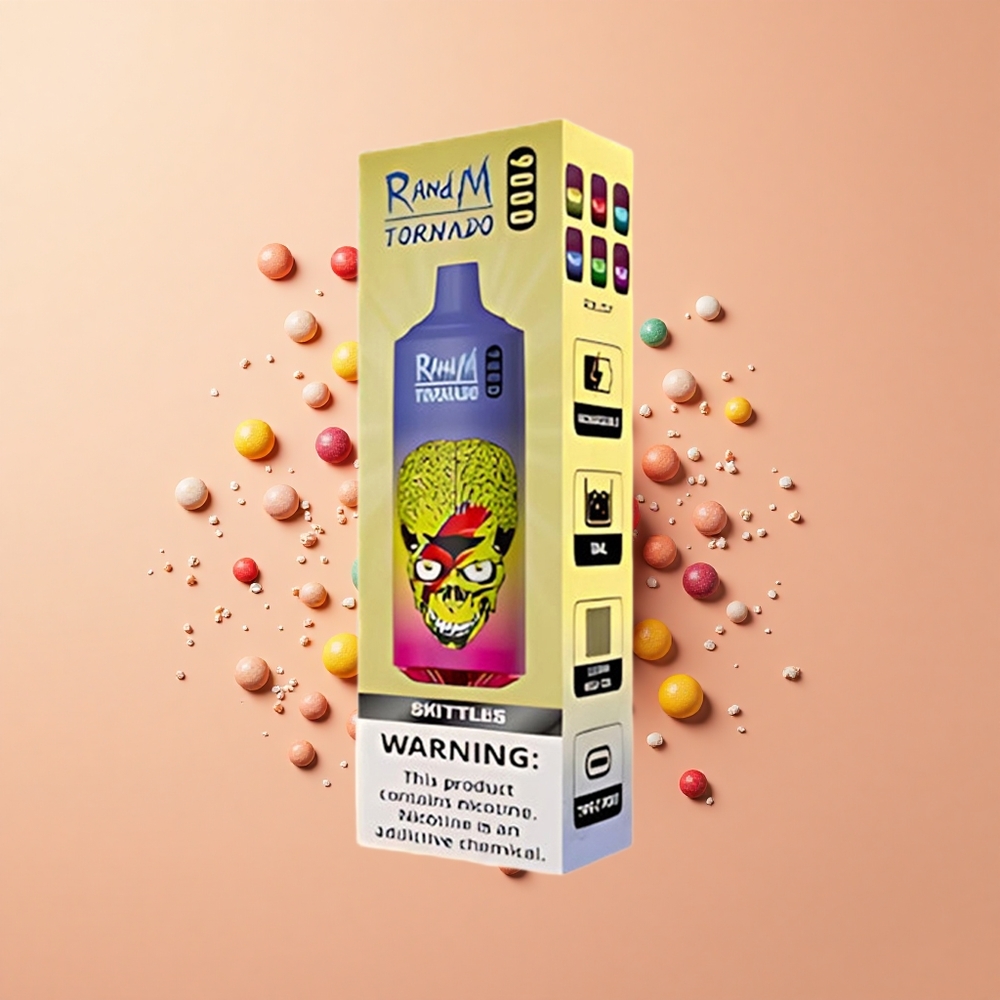 RandM Fumot Tornado 9000 Skittles 54 Sabores com Bateria Recarregável