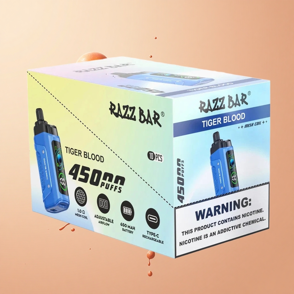 Razz Bar 45000 Sangue de Tigre Barra Ajustável Malha Recarregável