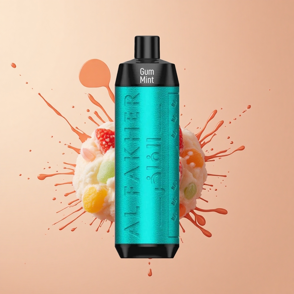 Al Fakher Crown Bar 8000 Crystal Hortelã de Goma com Bateria 600mah e 5mg de Nicotina