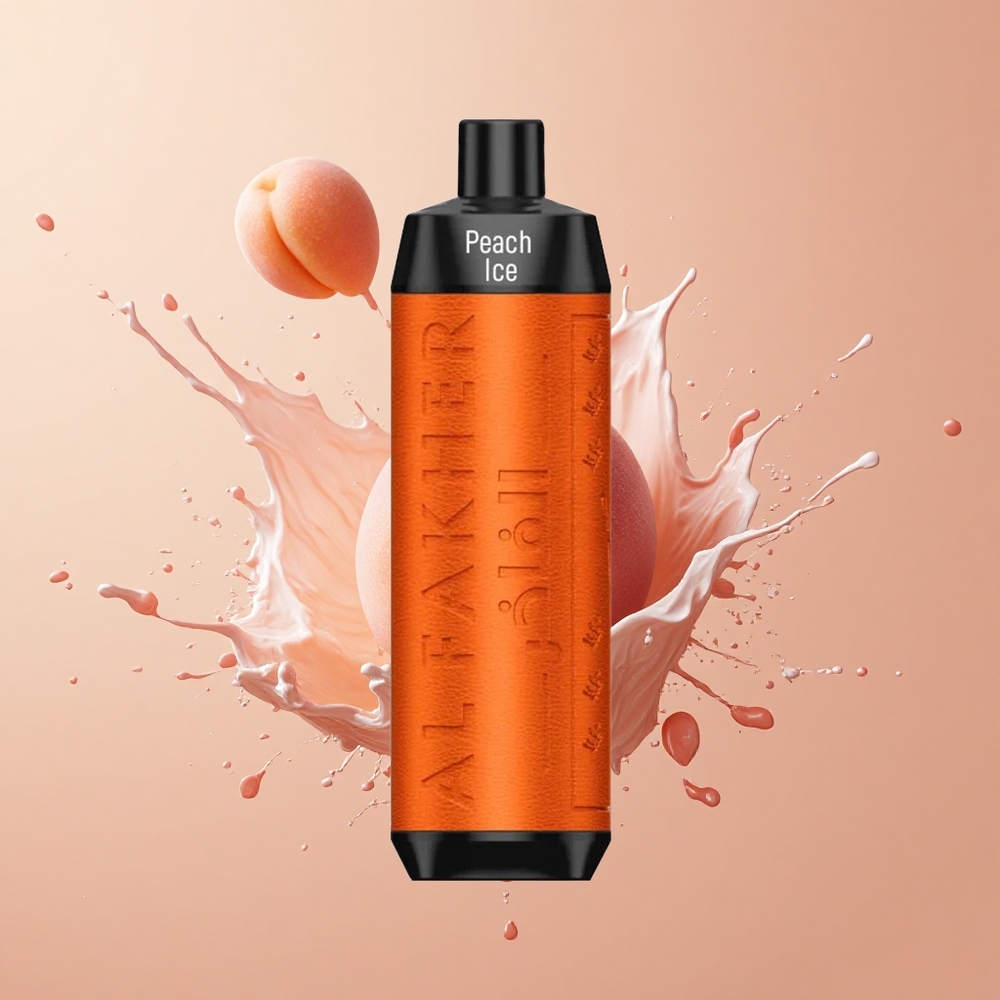 Al Fakher Crown Bar 8000 Crystal Sorvete de Pêssego com Bateria 600mAh e Resistência 06 ohm