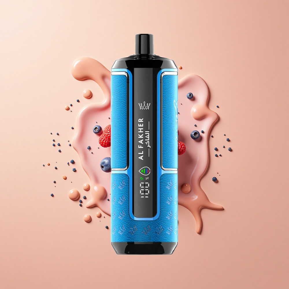 Al Fakher Crown Bar 15K Hypermax Chiclete de Mirtilo com Bateria Recarregável e Portátil