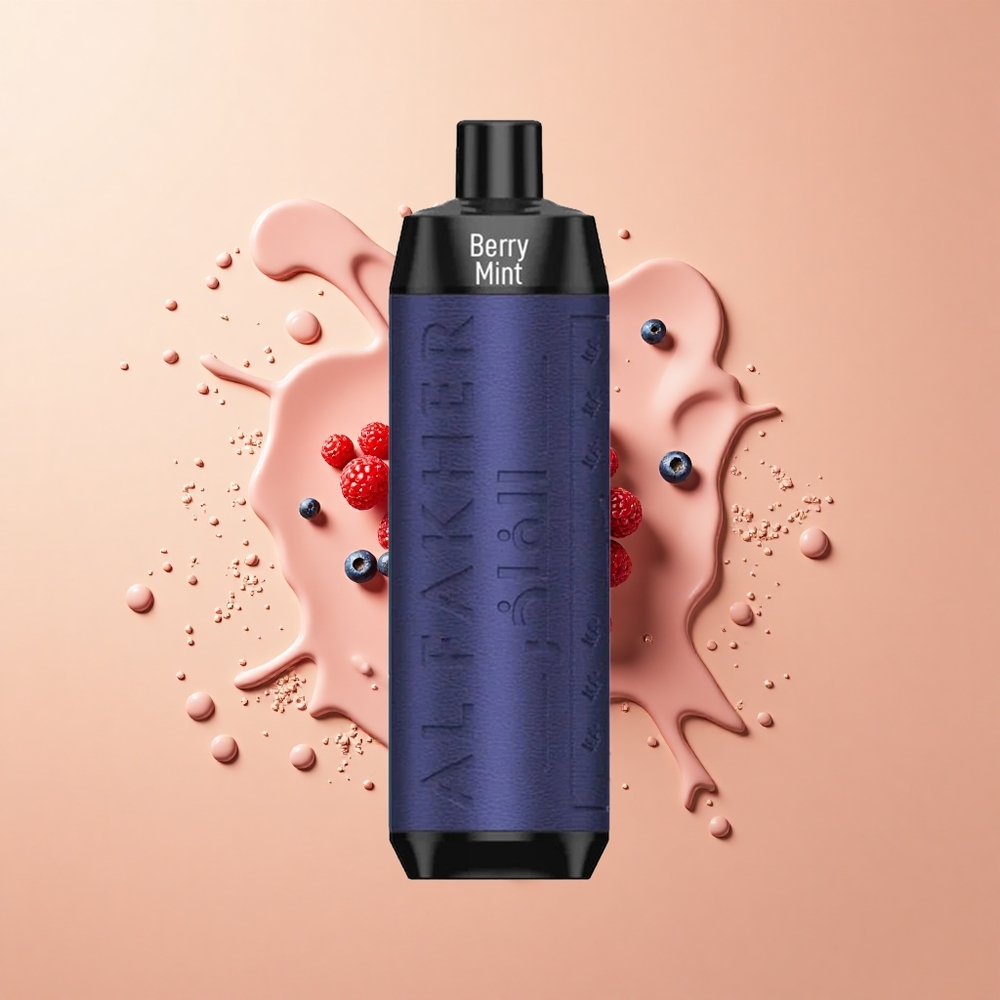 Al Fakher Crown Bar 8000 Crystal Menta Frutada com Bateria de 600mAh e Cabo USB-C