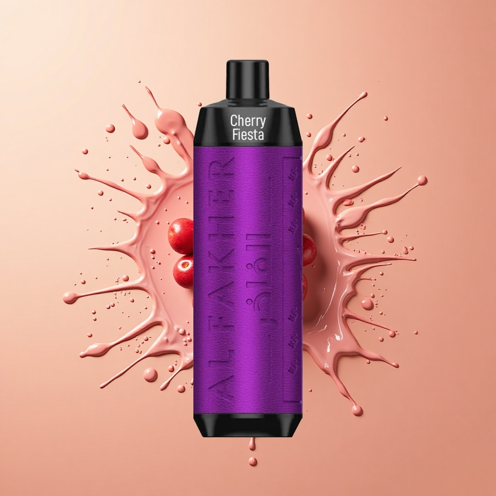 Al Fakher Crown Bar 8000 Crystal Cereja Festa Bateria Recarregável Design Elegante