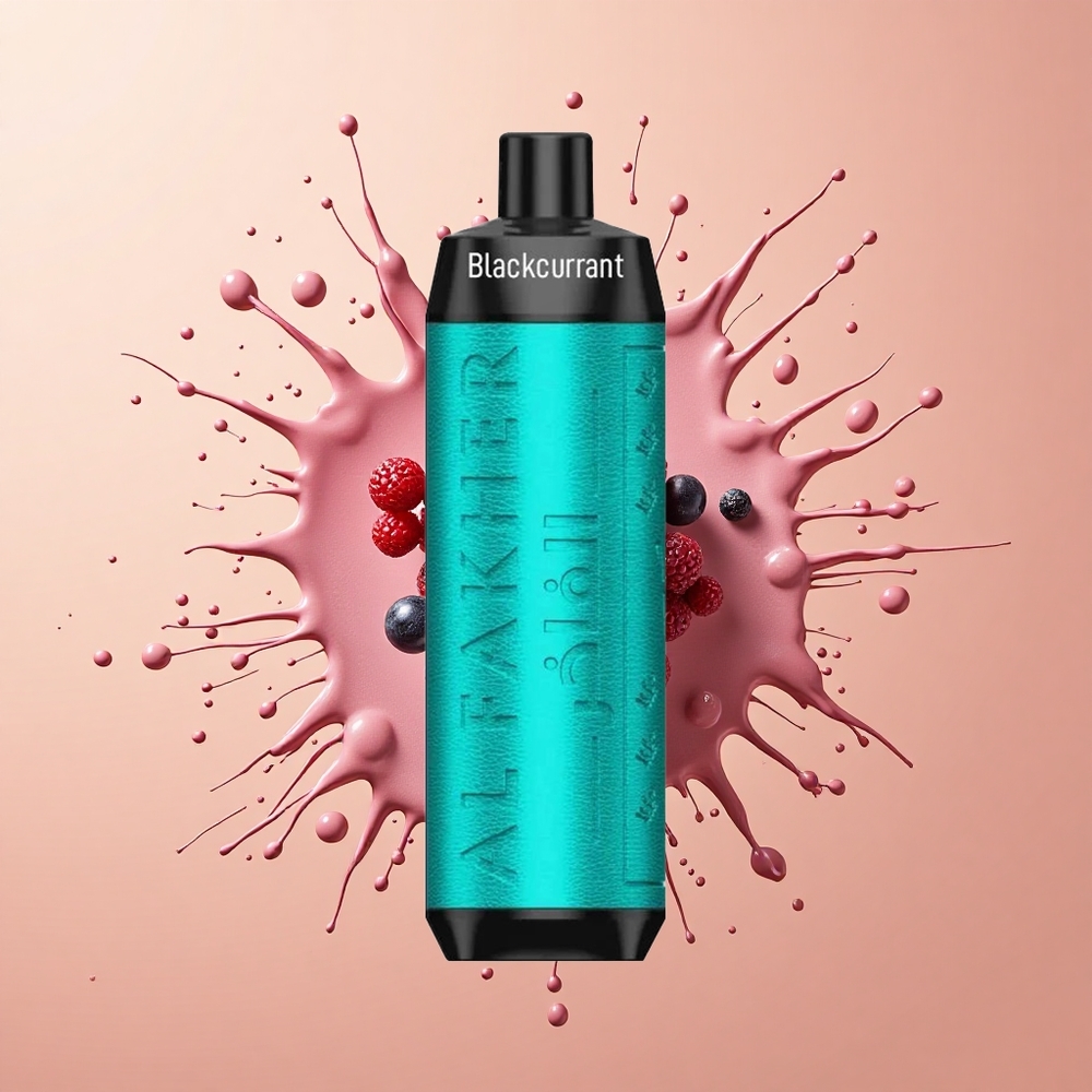 Al Fakher Crown Bar 8000 Crystal Gelado de Groselha Preta com Bateria 600mah e 5mg de Nicotina