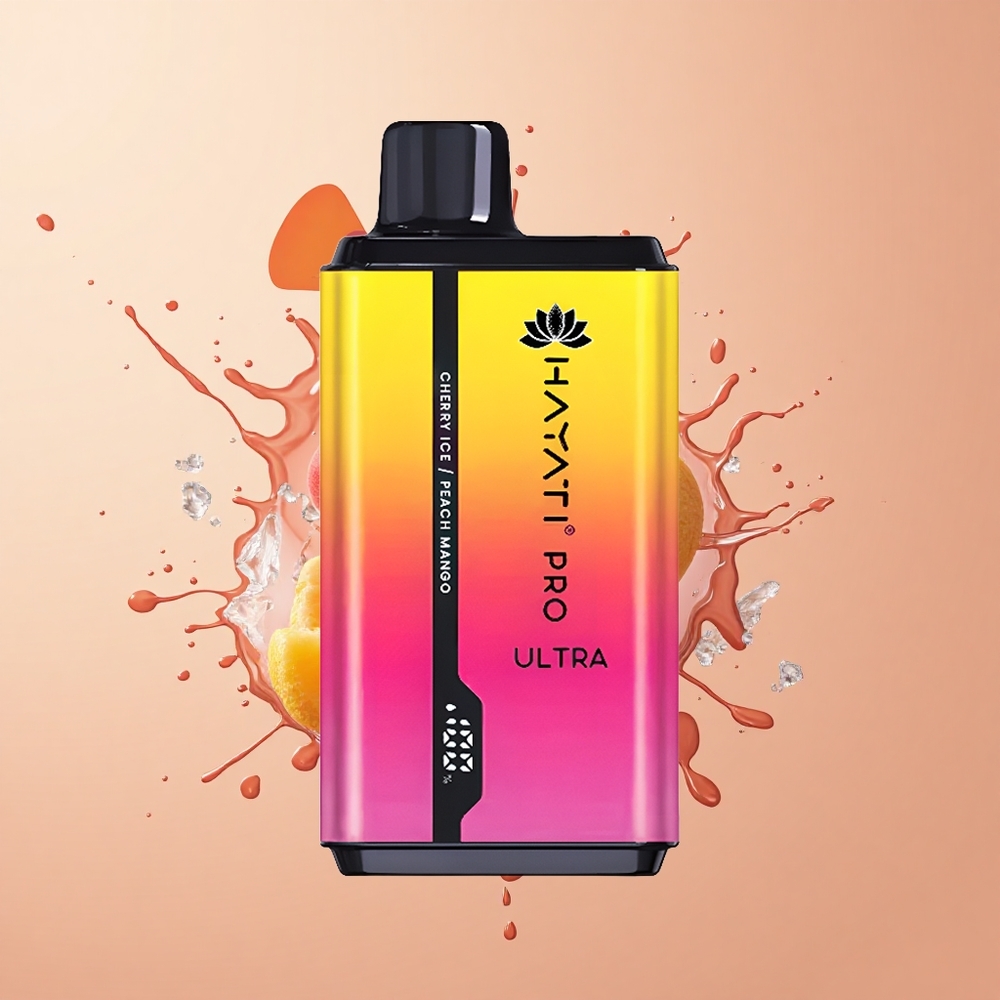 Hayati Pro Ultra 15000 Pêssego Manga Gelo Cereja 850mAh 2