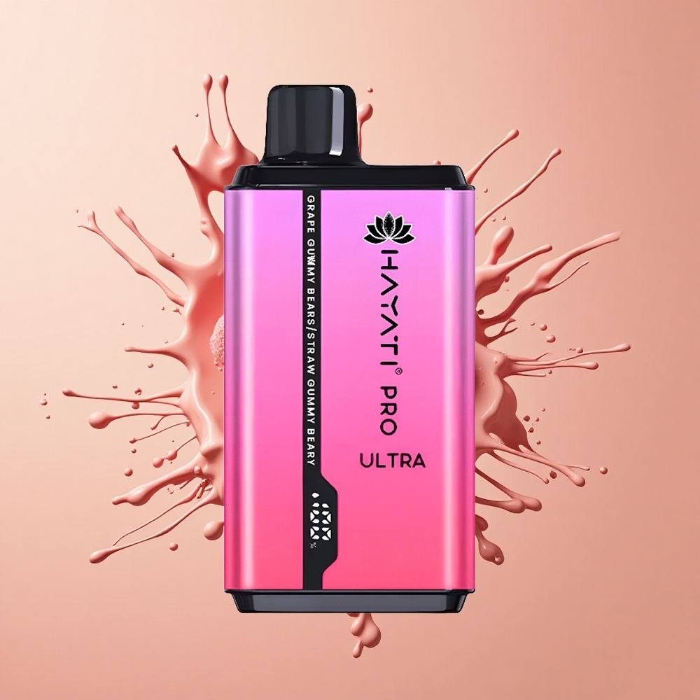 Hayati Pro Ultra 15000 Ursinho de Goma de Uva e Morango com 850mAh e 2 de Nicotina