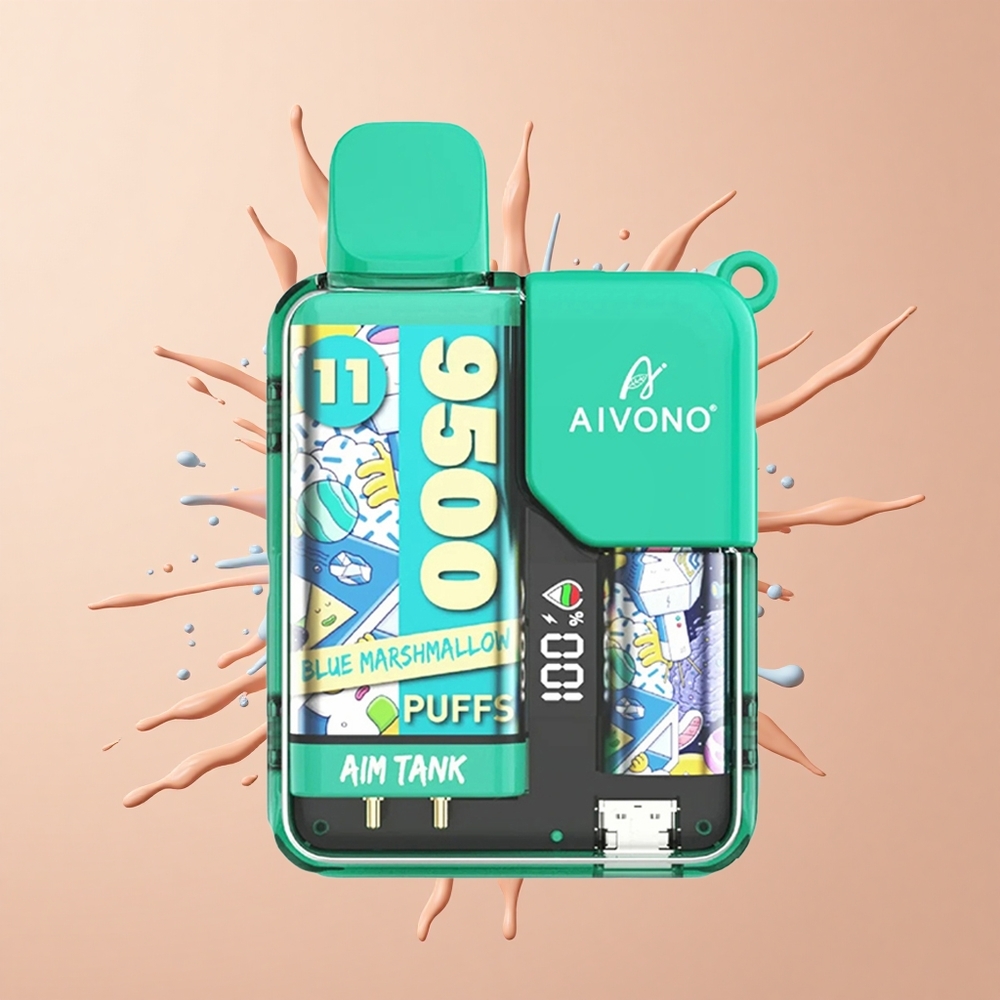 Aivono Aim Tank 9500 Marshmallow Azul com LCD e 18ml