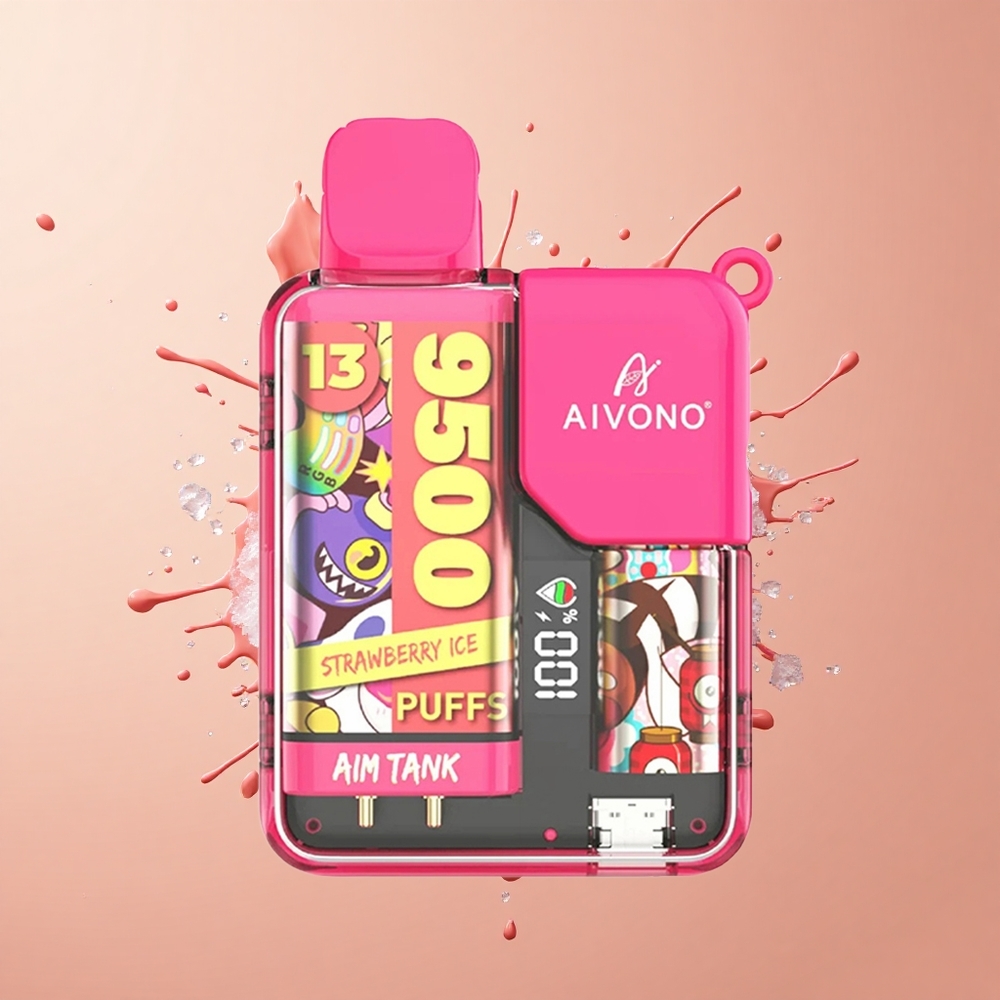 Aivono Aim Tank 9500 Sorvete de Morango com 18ml e 5% Nicotina