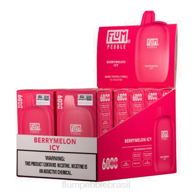 FLUM PEBBLES 6.000 baforadas 10 pacotes melão gelado 828A8 | FLUM PEBBLE VAPE REVIEW