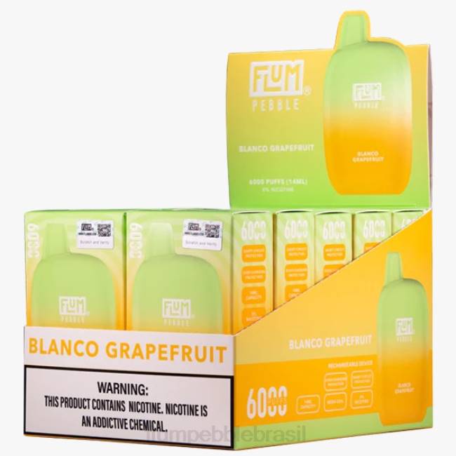 FLUM PEBBLES 6.000 baforadas 10 pacotes toranja branca 828A11 | FLUM PEBBLE BRASIL