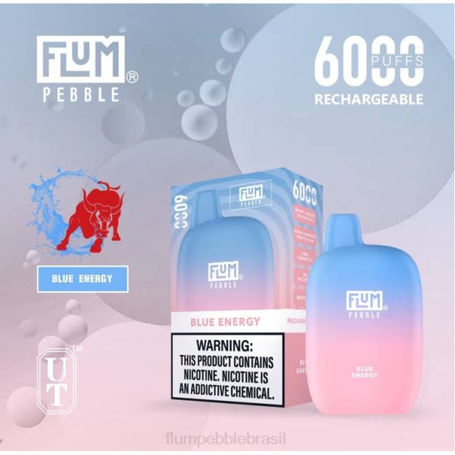 FLUM PEBBLES 6.000 baforadas energia azul 828A12 | FLUM PEBBLE BRASÃLIA