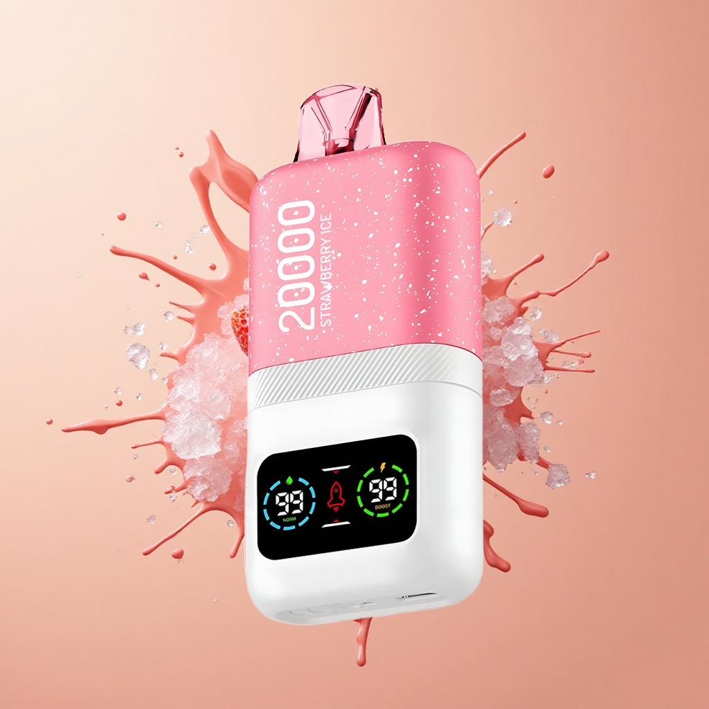 Aivono Aim Magic 20000 Morango Gelo com Bateria Recarregável e Bobina Dupla Mesh