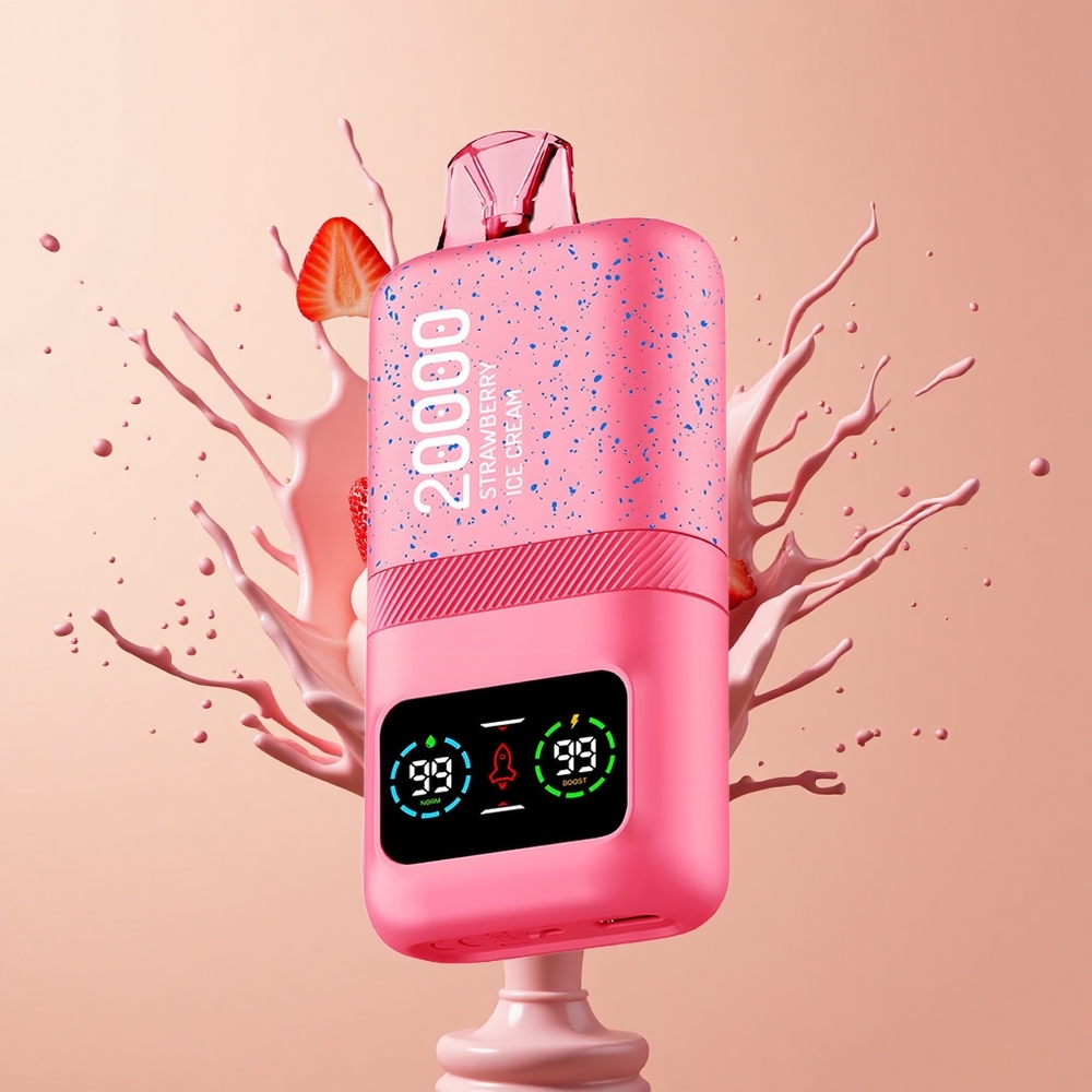 Aivono Aim Magic 20000 Sorvete de Morango com Bateria Recarregável e Bobinas Duplas