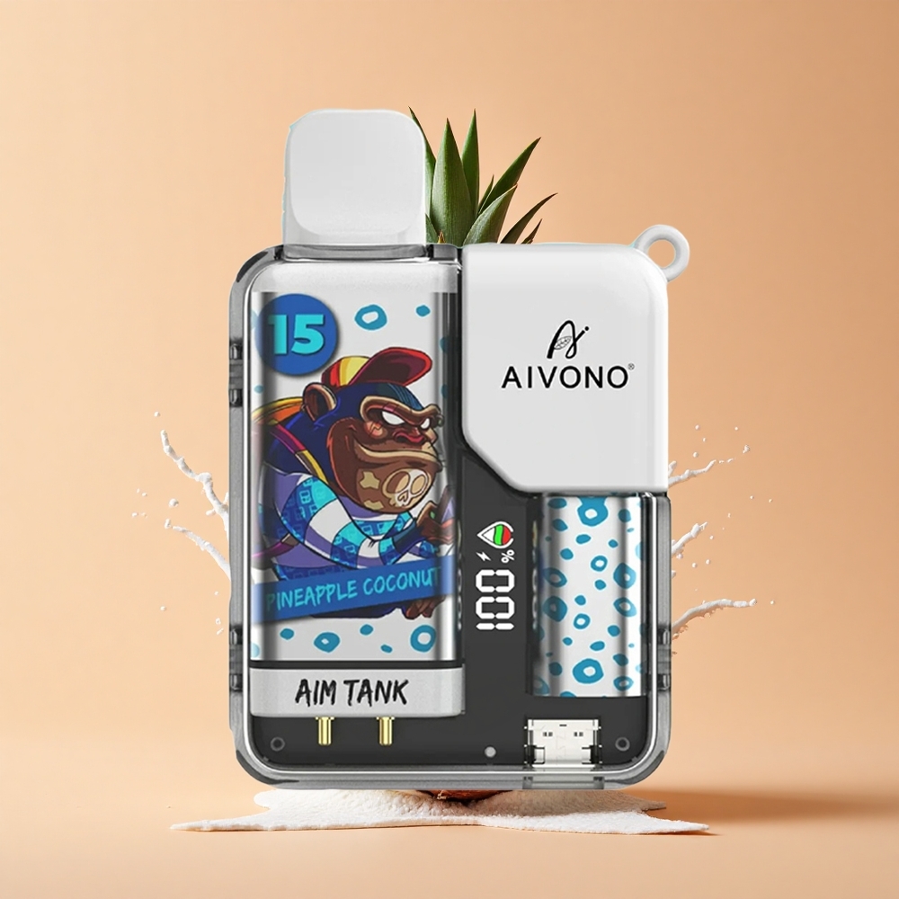 Aivono Aim Tank 9500 Abacaxi Coco com LCD e 18ml