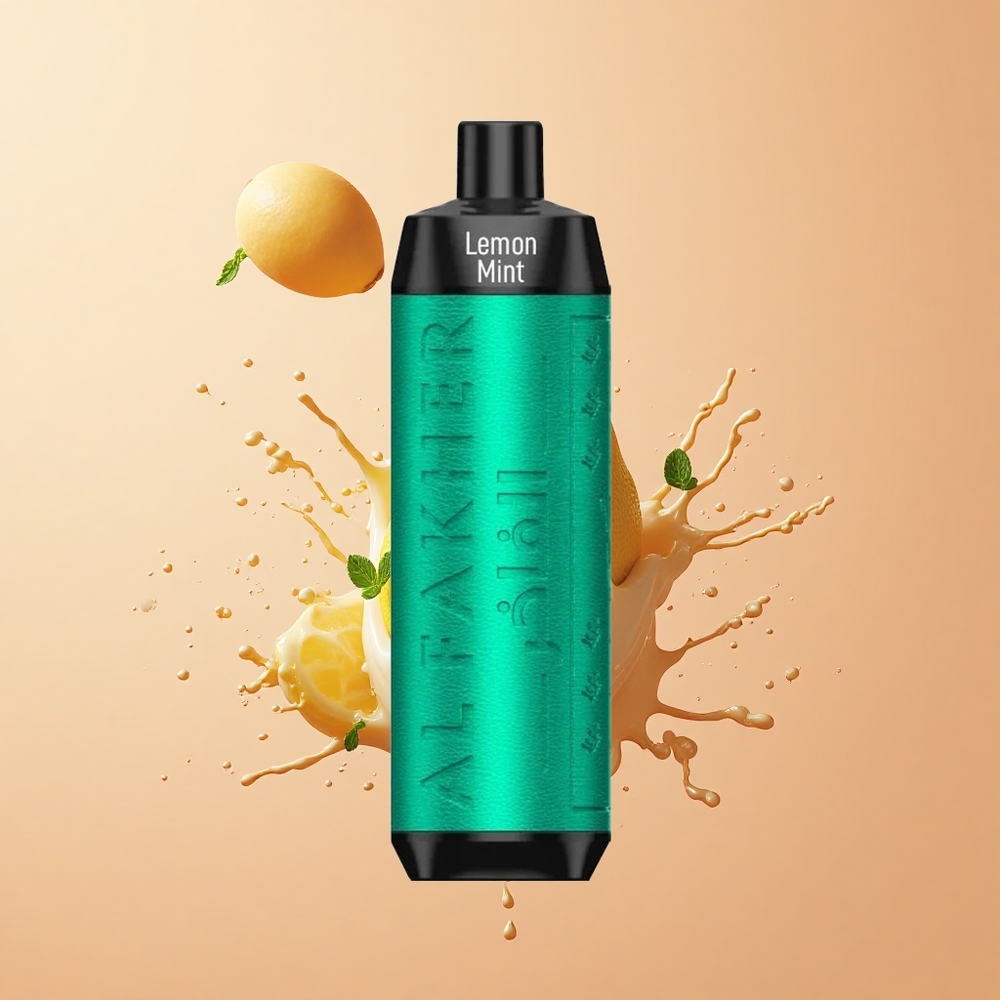 Al Fakher Crown Bar 8000 Crystal Hortelã Limão com Bateria Recarregável e Resistência Baixa