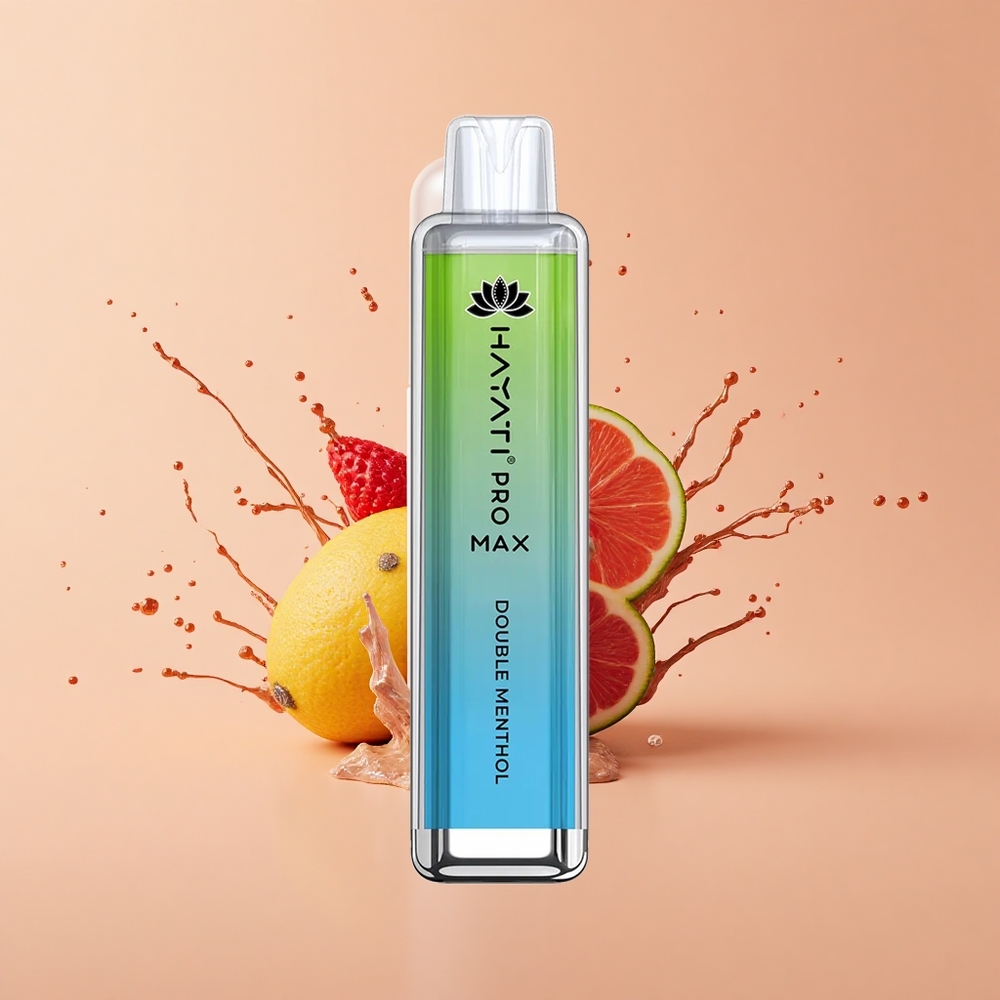 Hayati Pro Max 4000 Mentol Duplo com Bateria Recarregável e Aparência Cristalina