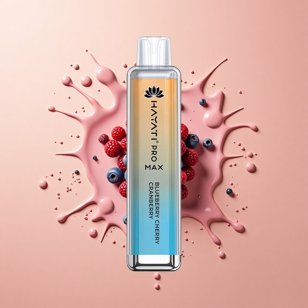 Hayati Pro Max 4000 Mirtilo Cereja Cranberry Duplo 11 Ohm Recarregável