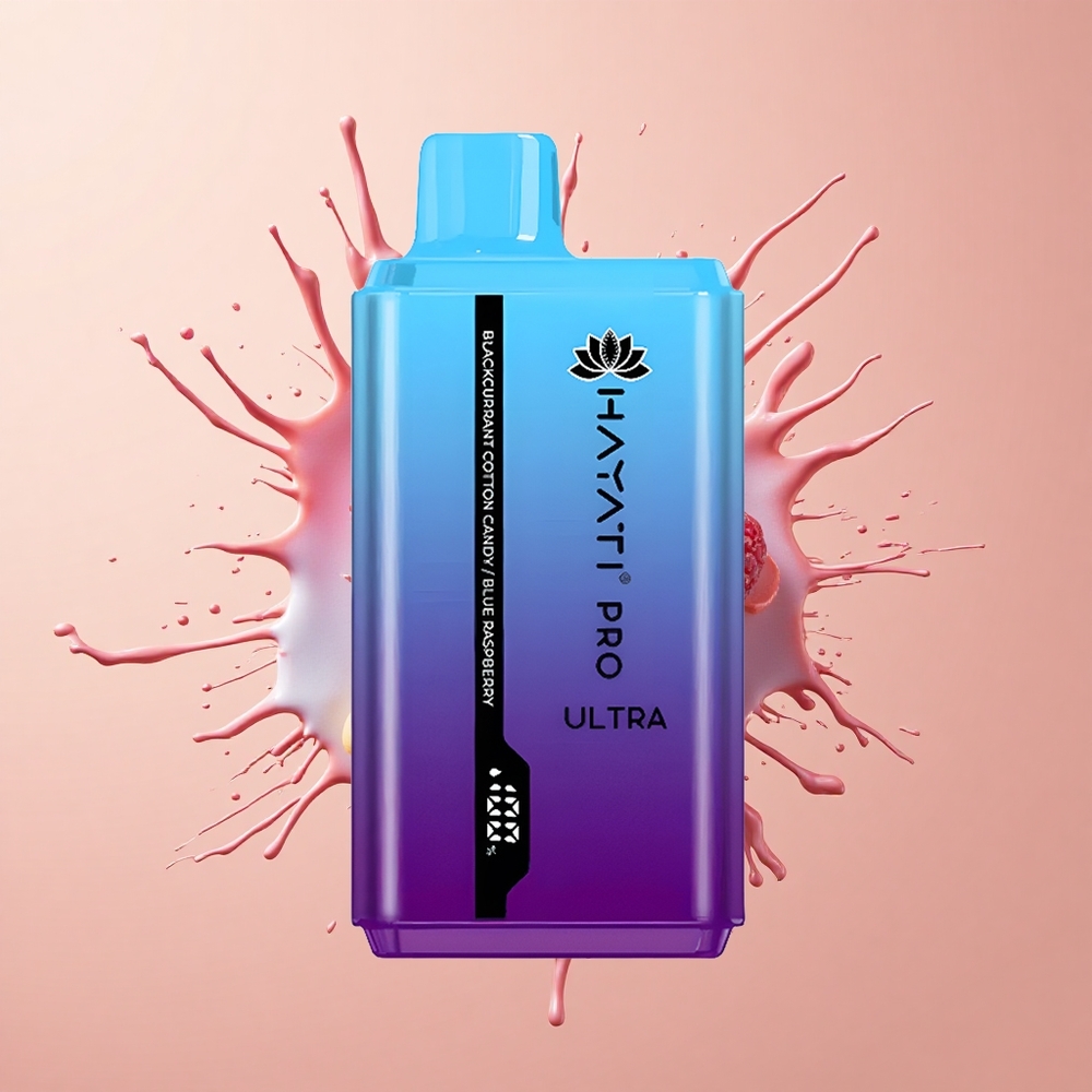 Hayati Pro Ultra 15000 Algodão Doce de Groselha Negra Framboesa Azul 850mAh 2