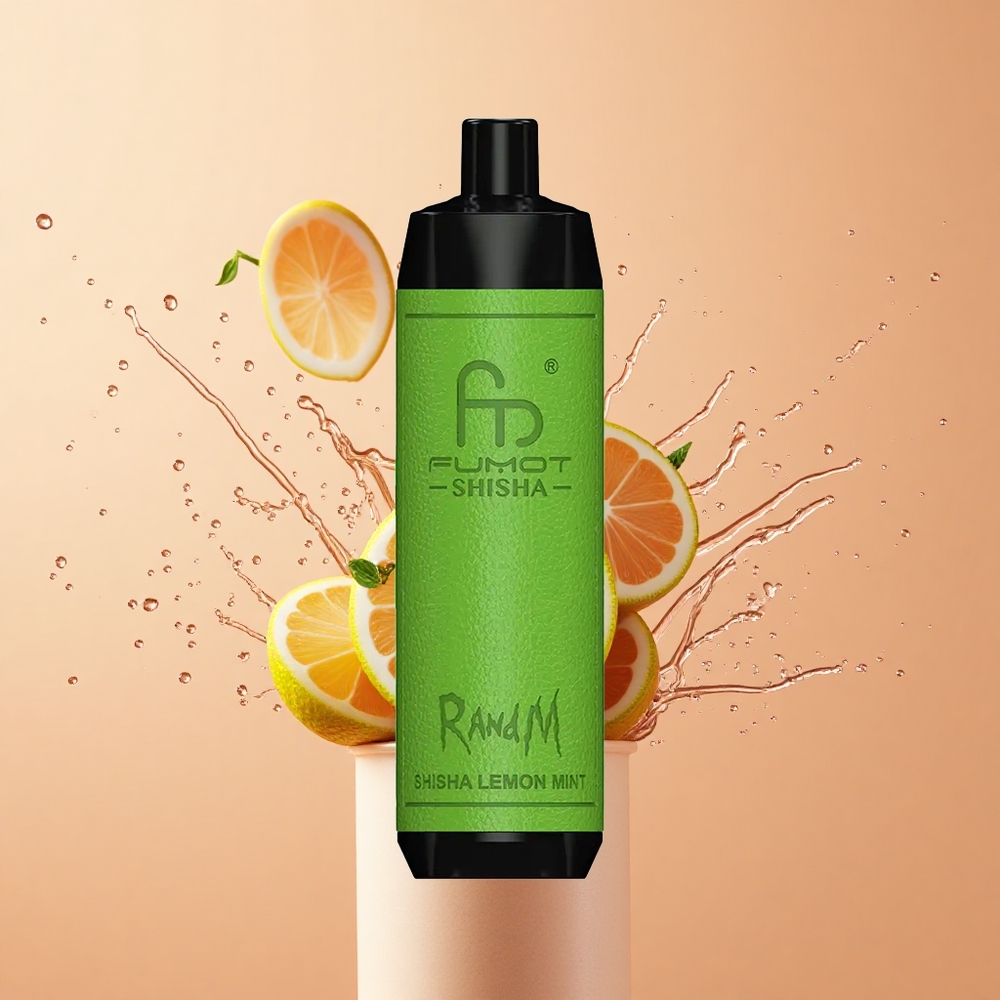 RandM Fumot Shisha 10000 Shisha Limão Hortelã com Bateria 850 mAh e Tipo-C